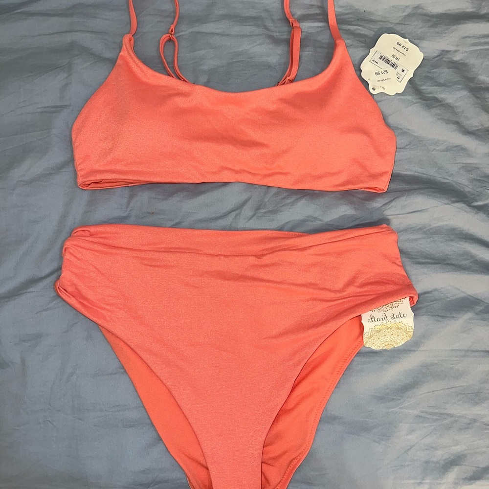 Altar'd State Coral Bikini Set